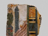 Aeg V 19  Aeg V 19, 21. Dynastie, Bemalte Kartonage eines Sarges, Leindwand, Stuck, H 9,8 cm, B 9,6 cm, T 0,9 cm : Bestandskatalog Ägypten, Museumsfoto: Claus Cordes